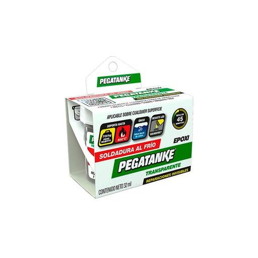 [PVPT040] Pegamento Epoxico Transparente 32 ml / Pega Bajo Agua PEGATANKE / DEWALT-TABLA-1