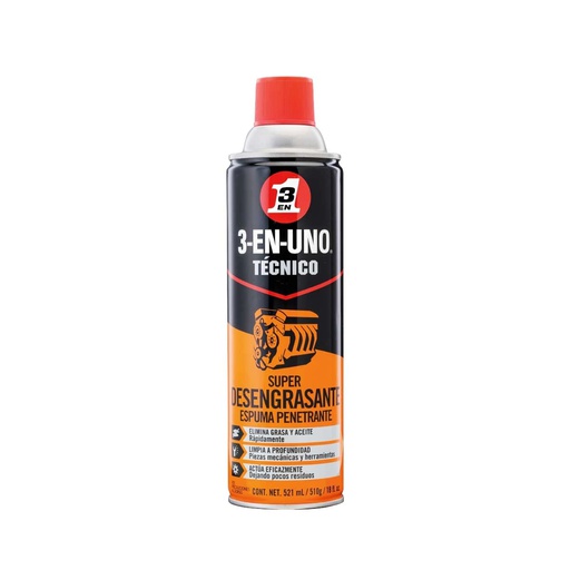 [520396] Desengrasante Espuma Penetrante / QUITA Grasa, Aceite, Alquitran / 18 Onzas / 3EN1 / WD-40 / BOSCH-18-C-1