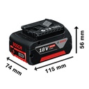 Bateria BOSCH 18 V Taladro Inalambrico LITHIUM-IO / 4.0 Ah / BOSCH-