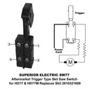 Interruptor Sierra Circular 7 1/4&quot; DW384 / DW358 / DW362 / Skil 77 / 1677 MD / BOSCH-3-D-1-H-2