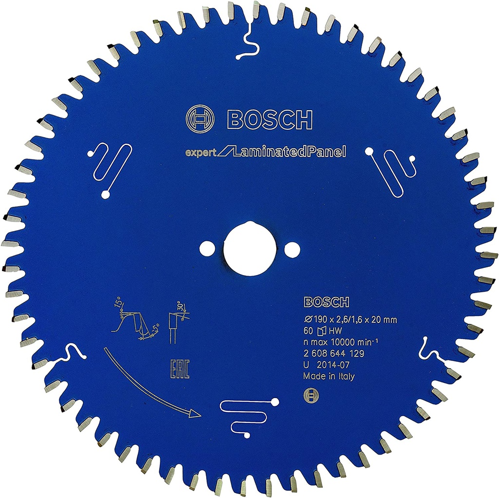 Disco Sierra Circular 7 1/4&quot; 60 Dientes MELAMINA / BOSCH-