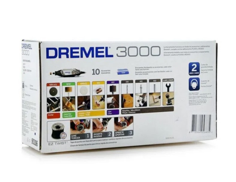 Moto Tool Dremel 3000 10 Accesorios + GUIA DE PROYECTOS / BOSCH-