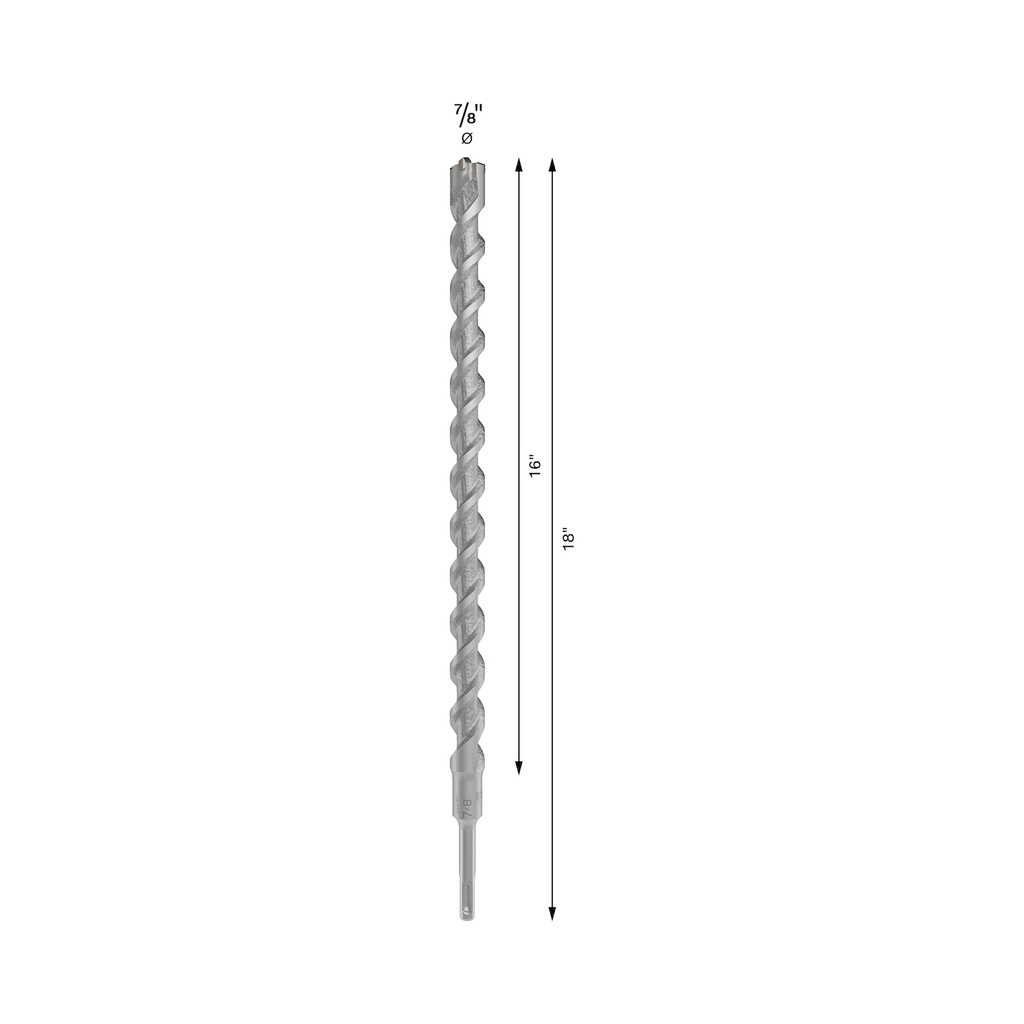 Broca SDS Plus 7/8&quot; X 18&quot; BOSCH / 4 LADOS / 5X / BOSCH-