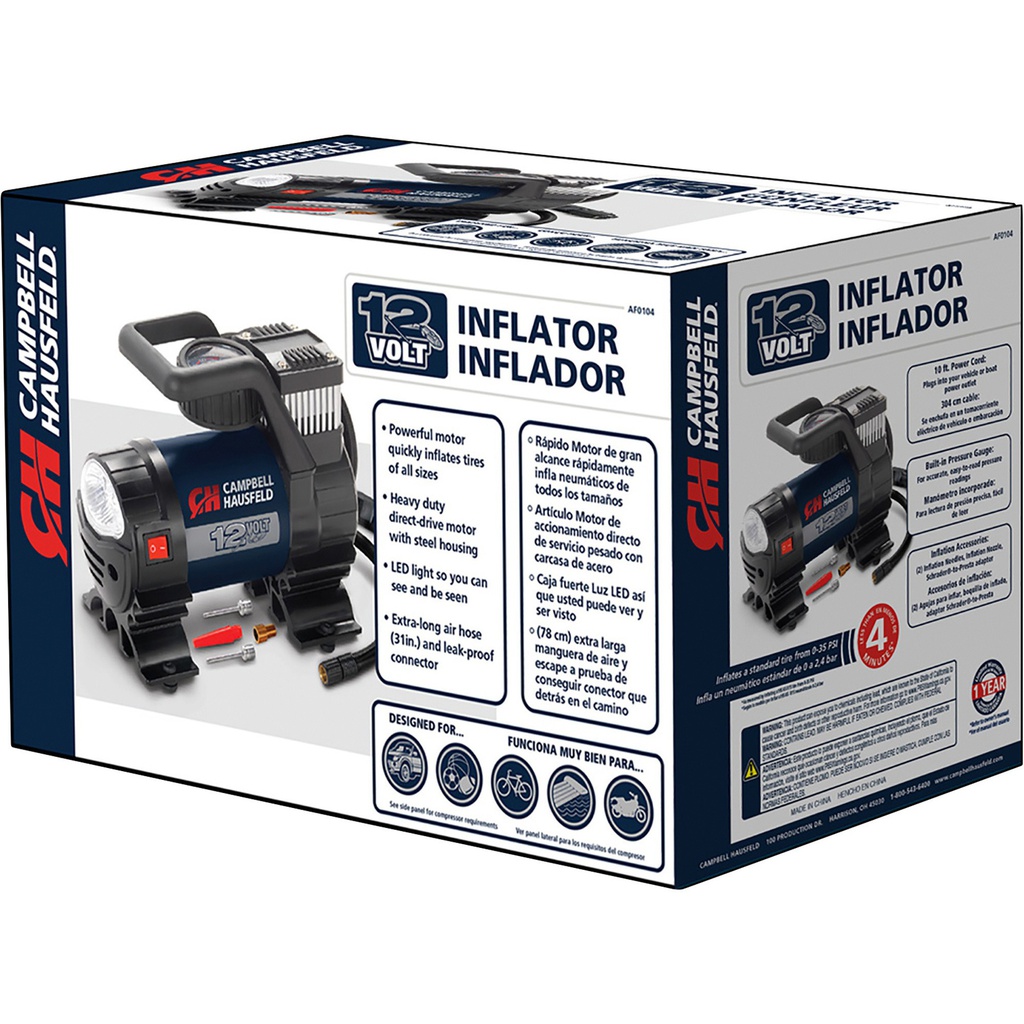 Inflador de Llantas Carro 12V / 100 PSI CAMPBELL HAUSFELD / BOSCH-