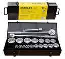 Juego / Dados / Corto 1/2&quot; / 23 Piezas 12 puntos / MM / STANLEY / DEWALT-