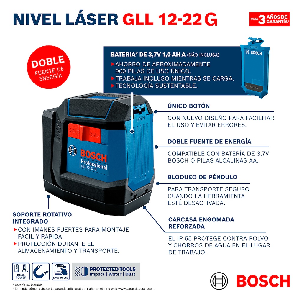 Nivel Laser GLL 2-12 G BOSCH / BOSCH-
