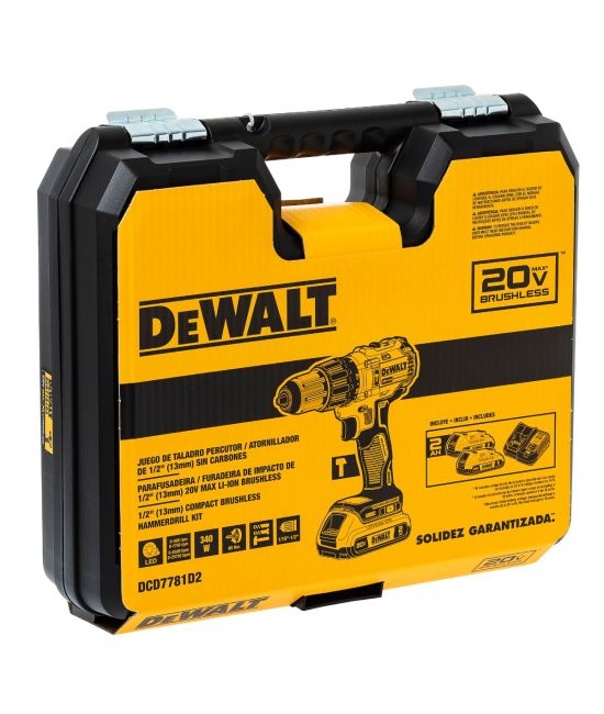 Taladro inalambrico 20 V DEWALT Lithium / Sin Carbones / Percucion / DEWALT-7-C-1-A