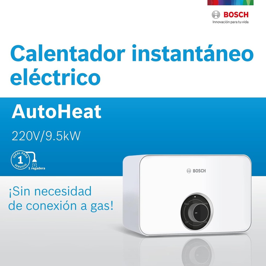 Calentador BOSCH / ELECTRICO DE PASO / TRONIC 3000 Pro / 220V / 9.5 kW /  1 Servicio / ANALOGO / BOSCH-