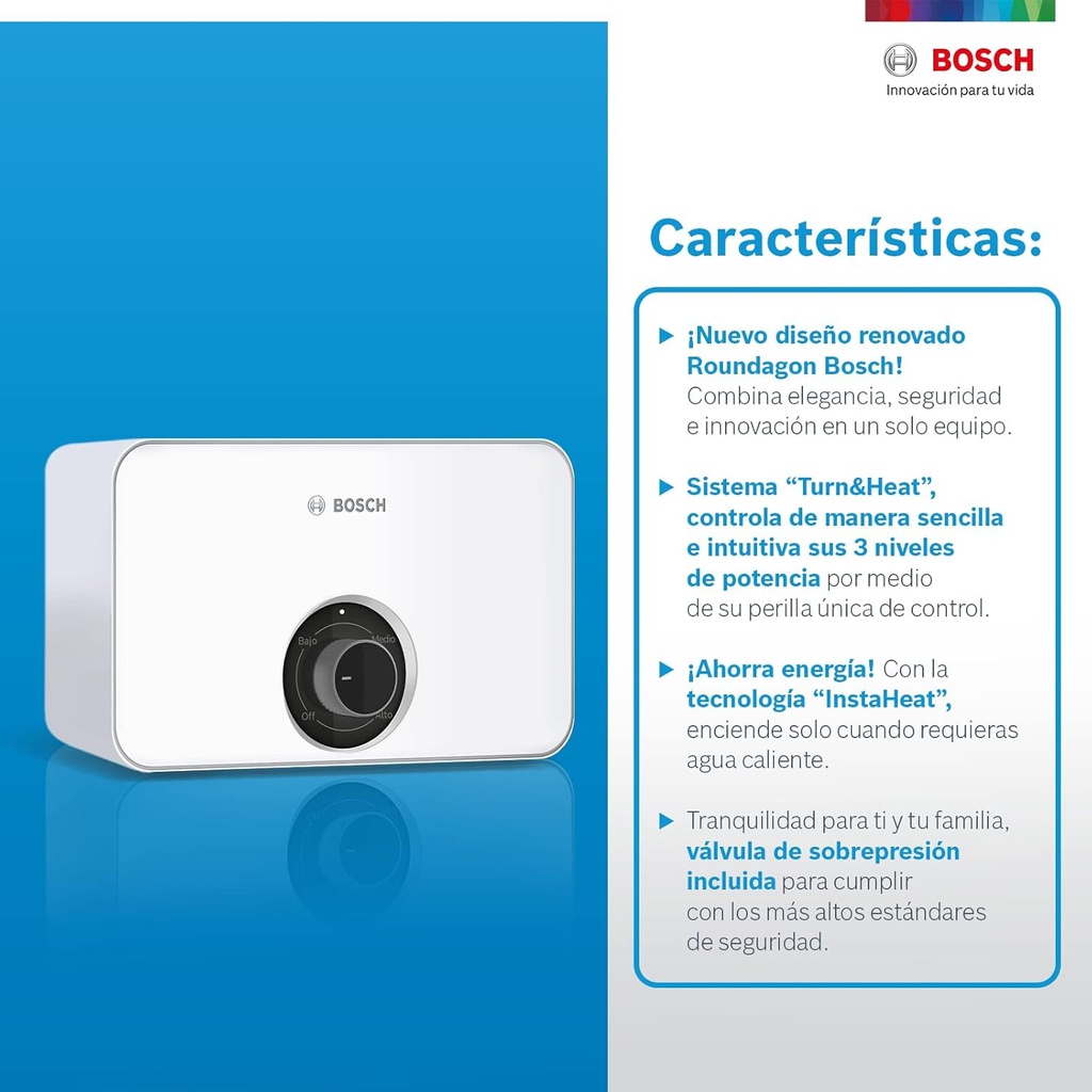 Calentador BOSCH / ELECTRICO DE PASO / TRONIC 3000 Pro / 220V / 9.5 kW /  1 Servicio / ANALOGO / BOSCH-