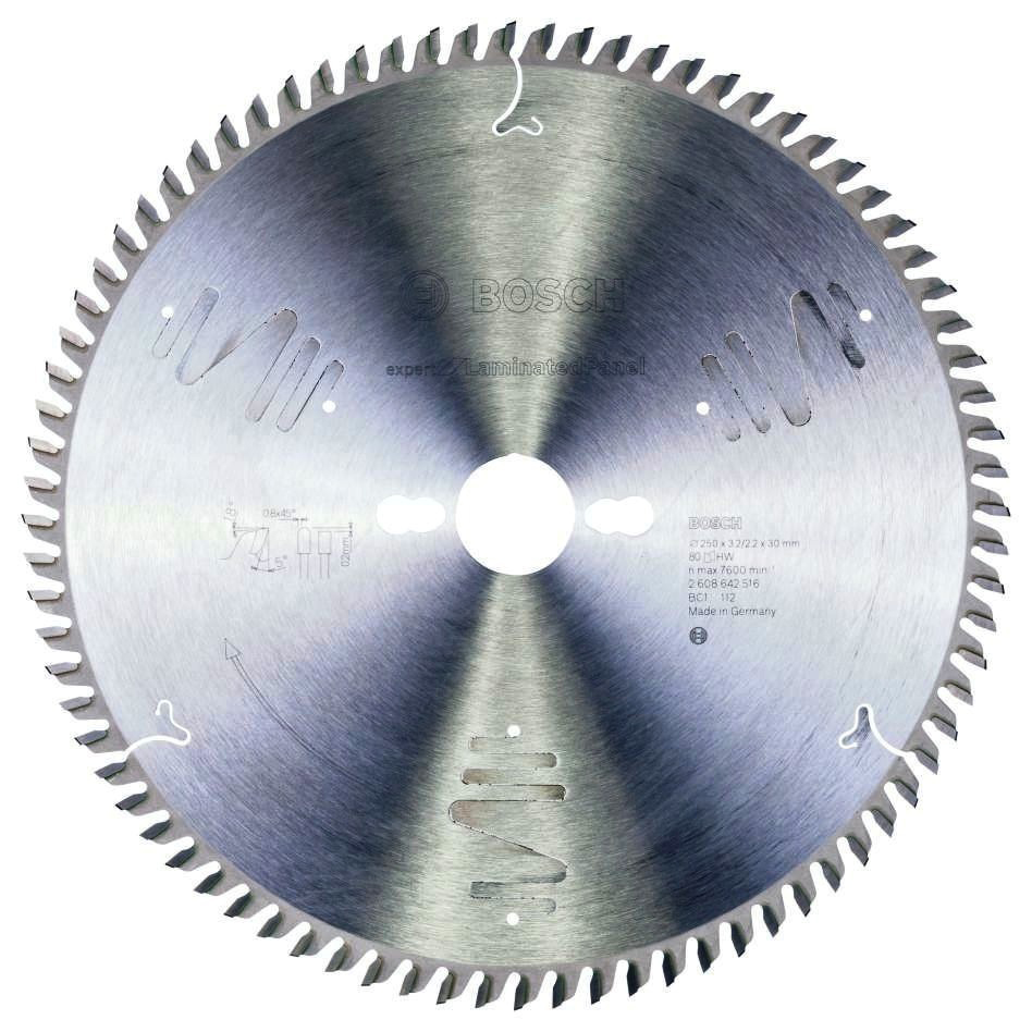 Disco Sierra Circular 10&quot; 80 Dientes MELAMINA / BOSCH-TABLA-ACC