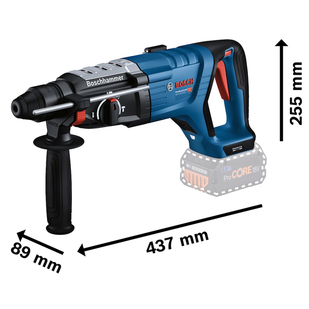 Martillo Perforador 2 KG GBH 18V-28 D / BARETOOL / BOSCH-