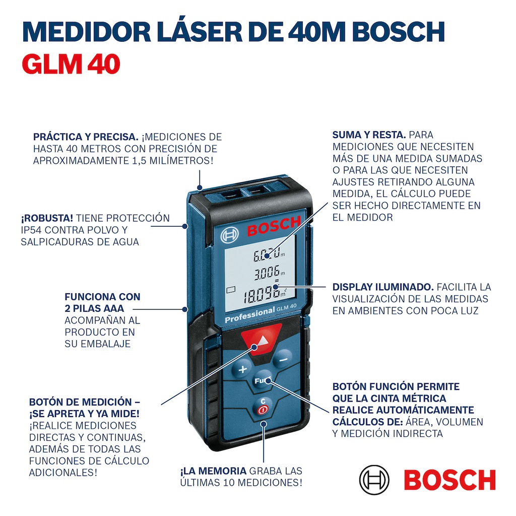 Medidor Laser GLM 40 BOSCH