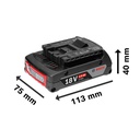 Bateria BOSCH 18 V Taladro Inalambrico LITHIUM-IO / KIT + GAL 1880 / 4.0 Ah / BOSCH-5-C-2-B