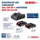 Bateria BOSCH 18 V LITHIUM-IO / STARTER KIT / GAL 18V-20 / 2.0 Ah / BOSCH-