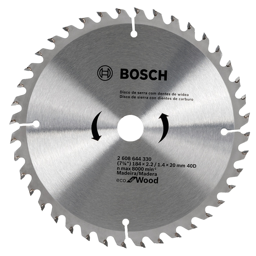 Disco Sierra Circular 7 1/4&quot; 40D BOSCH / ECO / MADERA / BOSCH-TABLA-ACC