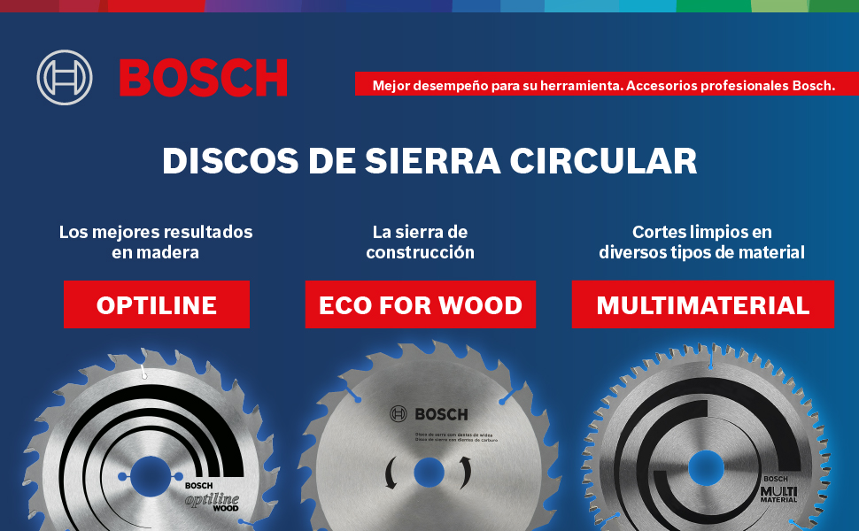 Disco Sierra Circular 7 1/4&quot; 40D BOSCH / ECO / MADERA / BOSCH-TABLA-ACC