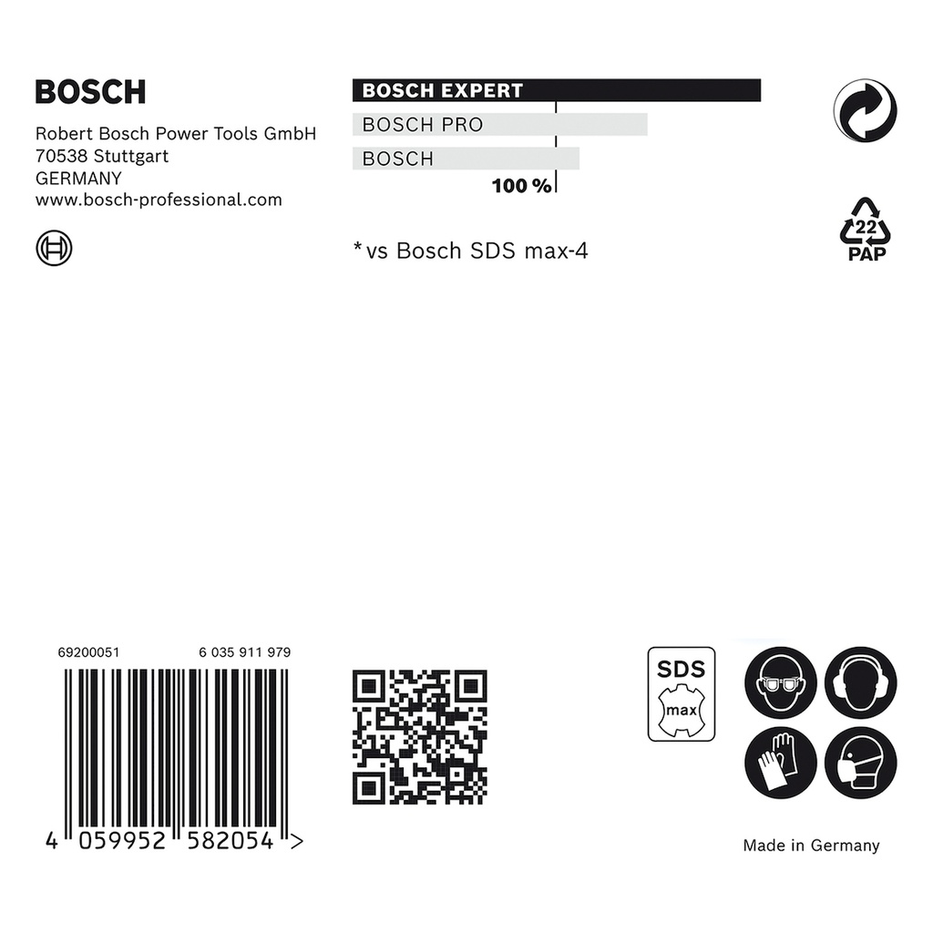 Broca SDS-Max 8X BOSCH 3/4 X 13 EXPERT / BOSCH-