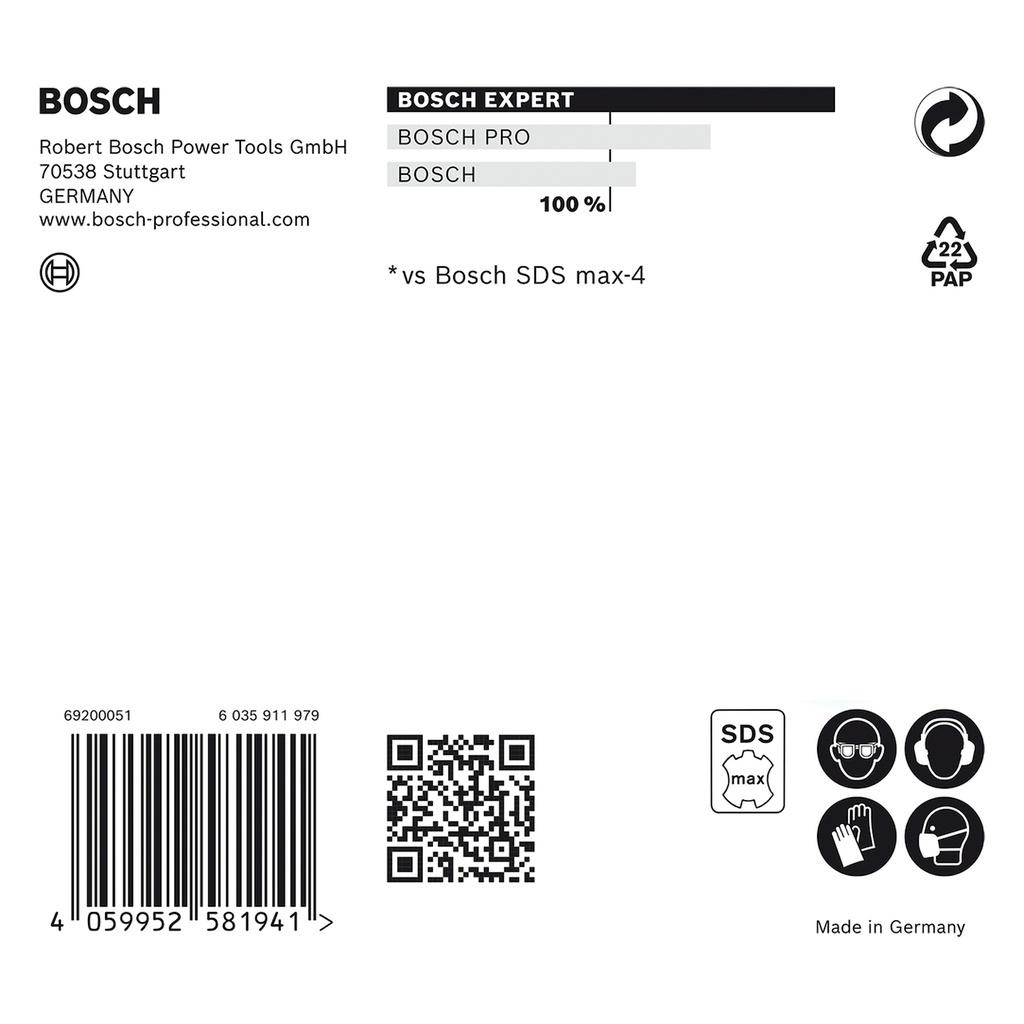 Broca SDS-Max 8X BOSCH 1/2 X 21 / EXPERT / BOSCH-