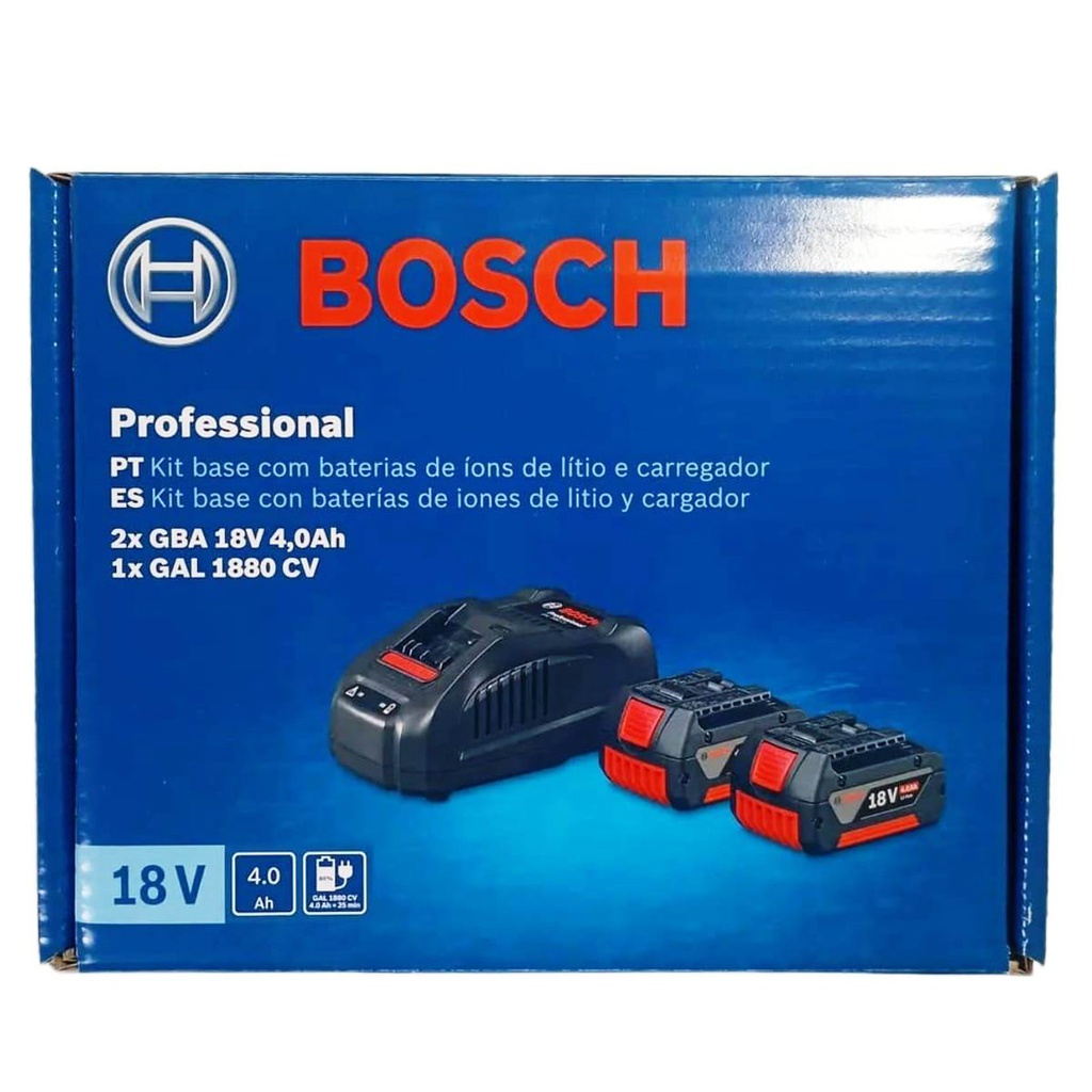 Bateria BOSCH 18 V LITHIUM-IO / STARTER KIT / GAL 1880 / 4.0 Ah / BOSCH-12-B-2