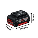 Bateria BOSCH 18 V LITHIUM-IO / STARTER KIT / GAL 1880 / 4.0 Ah / BOSCH-12-B-2