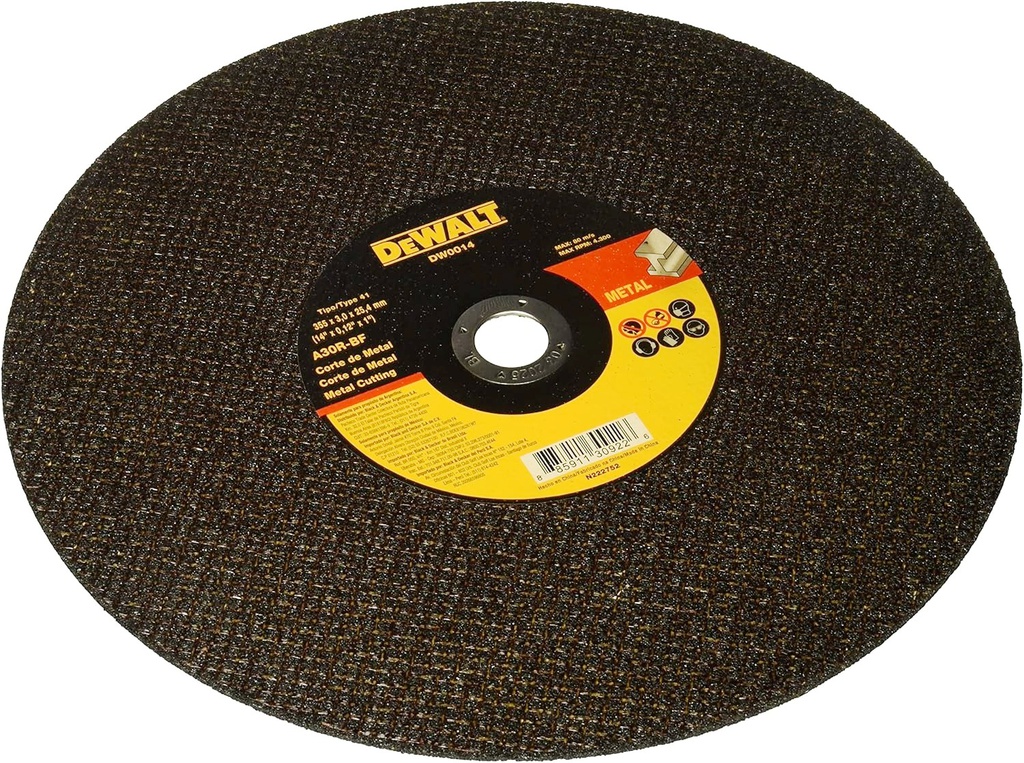 Disco abrasivo 14&quot; corte metal  1M / 3.0 mm / DEWALT-PASILLO-5-FONDO