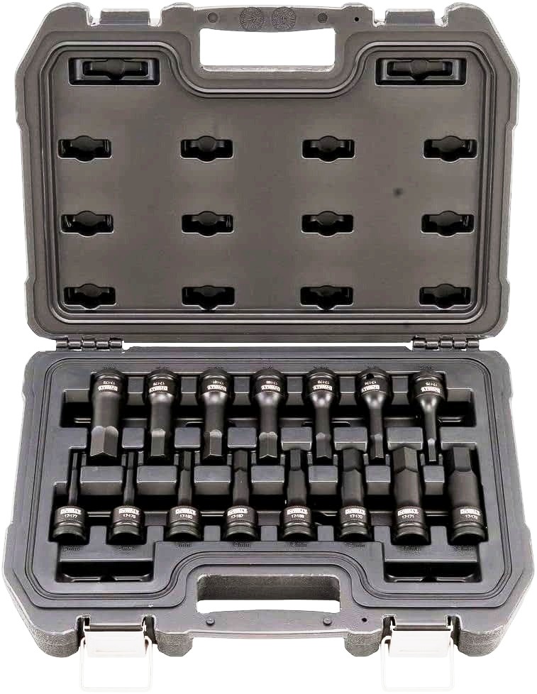 Juego / Dados / Hexagonal Raiz 1/2&quot; / 15 Piezas / MM y SAE / DEWALT / DEWALT-