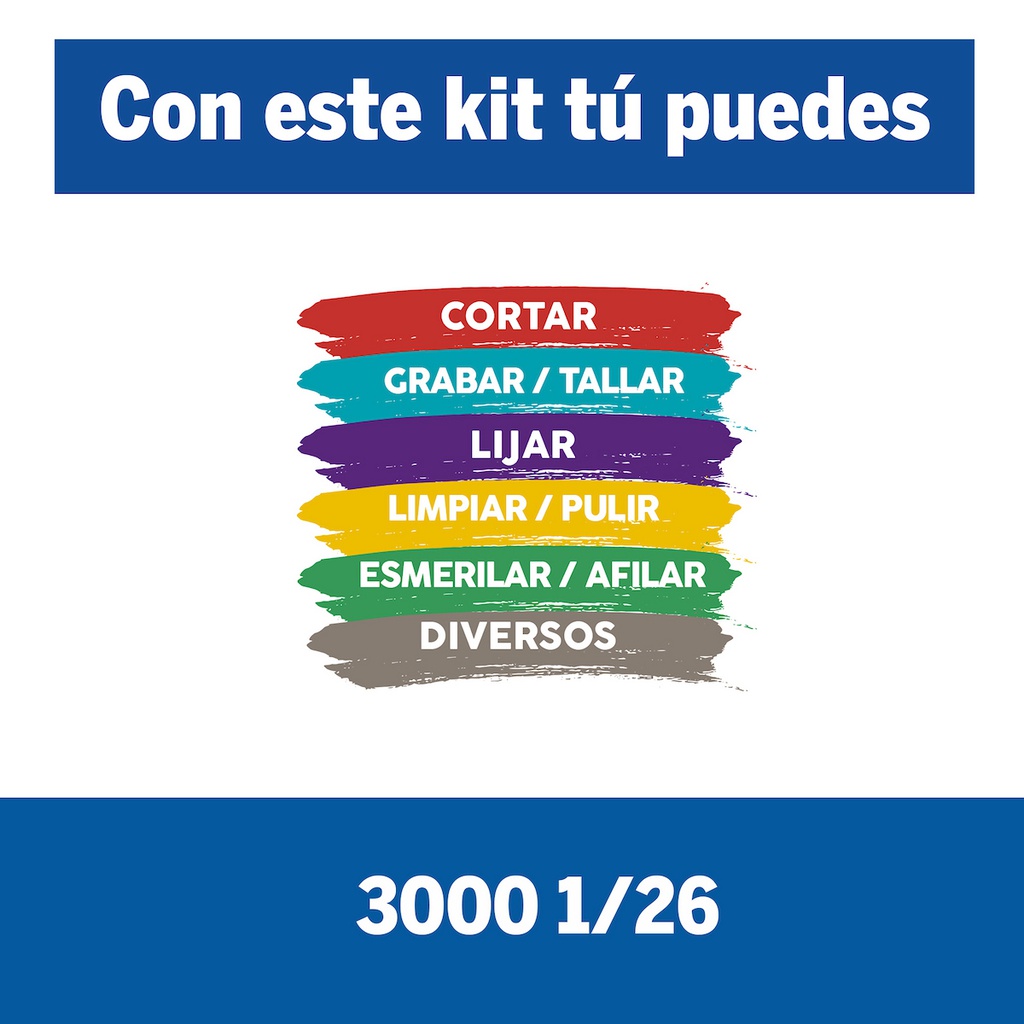 Moto Tool Dremel 3000 26 Accesorios / BOSCH-8-C-2-E