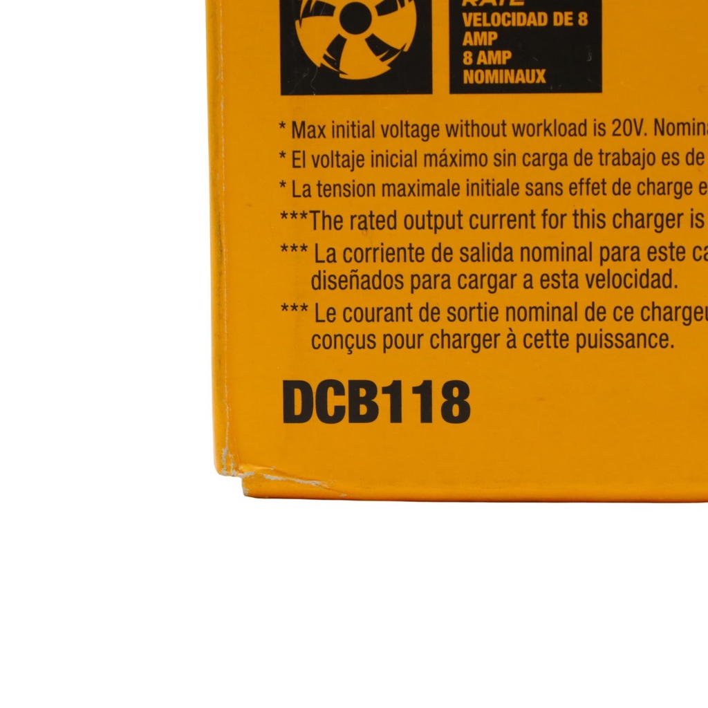 Cargador Bateria DEWALT 20/60 V / FLEXVOLT / 8 Amp HORA /  DEWALT-5-A-1-C