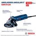 Amoladora 5 " BOSCH GWS 9-125  900W / 5/8" / BOSCH-