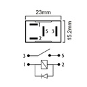 Relay Micro FLOSSER 12V / 25 Amp 4 Terminales / CON DIODO / BOSCH-