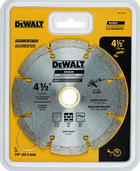 Disco de diamante 4 1/2&quot; ECO DEWALT / DEWALT-Tabla-1/(B2)-17-D-3-C
