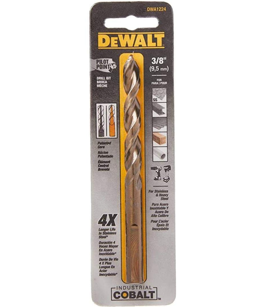 Broca Metal Madera Cobalto 3/8&quot; DeWalt / DEWALT-5-B-3-E-2