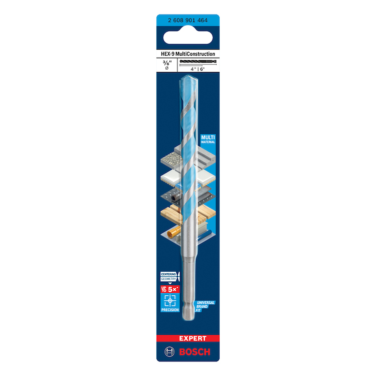 Broca MultiConstruccion 3/8 x 6&quot; BOSCH / HEX-9 / EXPERT / BOSCH-