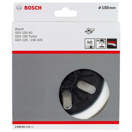 [2608601115] Plato Lijadora GEX 125-150 AVE BOSCH / 6&quot; Velcro 6 Hoyos / BOSCH-TABLA-5