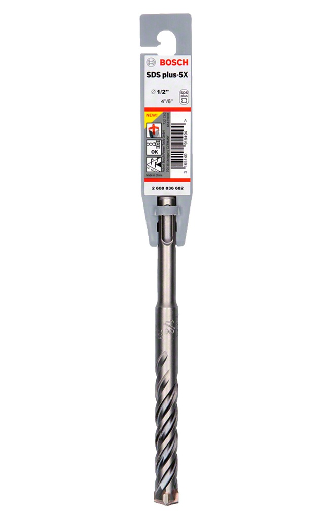 Broca SDS Plus 1/2" X 6" BOSCH / 4 LADOS / 5X / BOSCH-TABLA-8