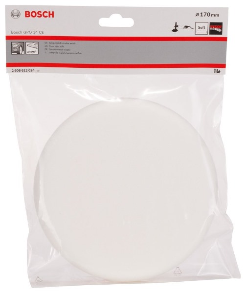 Esponja Pulido Suave 7&quot; Blanca / VELCRO / BOSCH-
