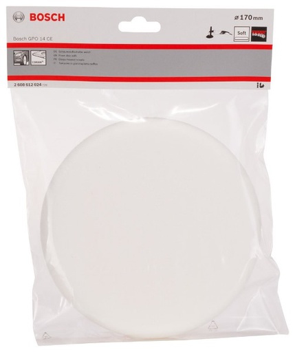 [2608612024] Esponja Pulido Suave 7&quot; Blanca / VELCRO / BOSCH-