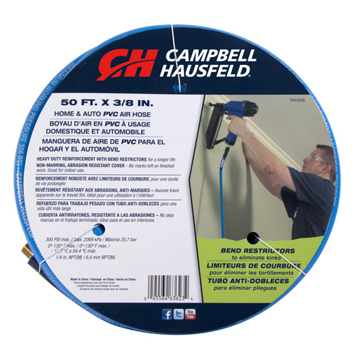 Manguera de 15 Metros ( 50 Pies ) Conector 1/4" Grosor 3/8" CAMPBELL HAUSFELD / BOSCH-VENTANA 1