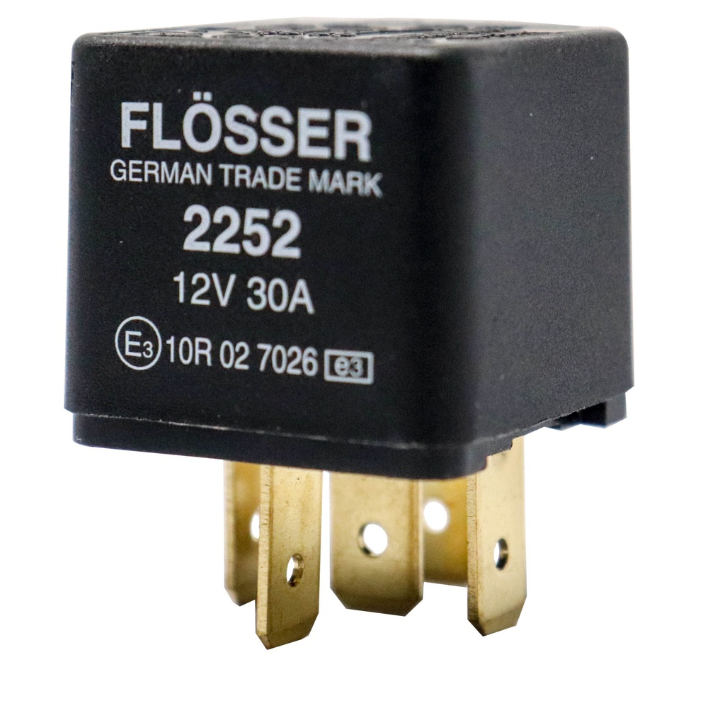Relay FLOSER 12V / 30 Amp 5 Terminales 87 / BOSCH-10-C-1