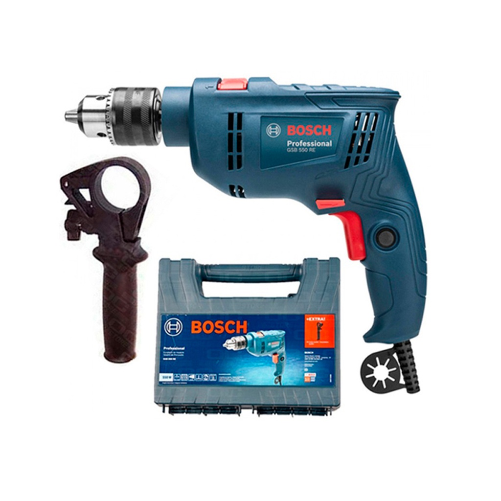 Taladro 1/2" BOSCH GSB 550 RE 550 Watts CAJA PLASTICA / BOSCH-14-B-1-A