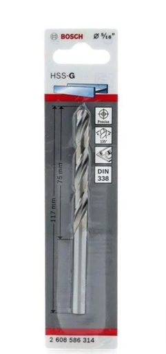 [2608586314] Broca Metal Madera HSS BOSCH 5/16"  BLISTER / BOSCH-TABLA-6