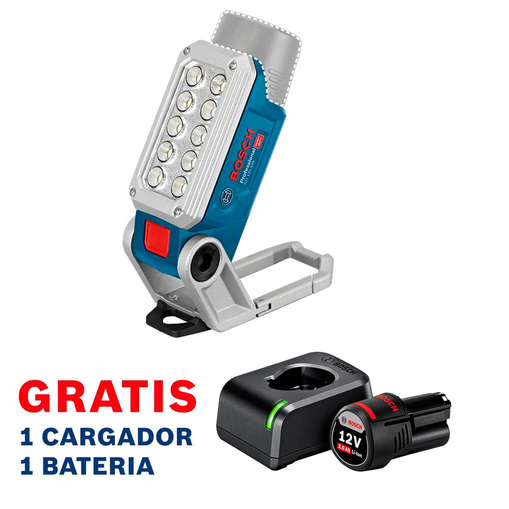 Lampara 12V - GLI 12V-330 / BARETOOL / GRATIS 1 Bateria 1 Cargador / BOSCH-6-D-1