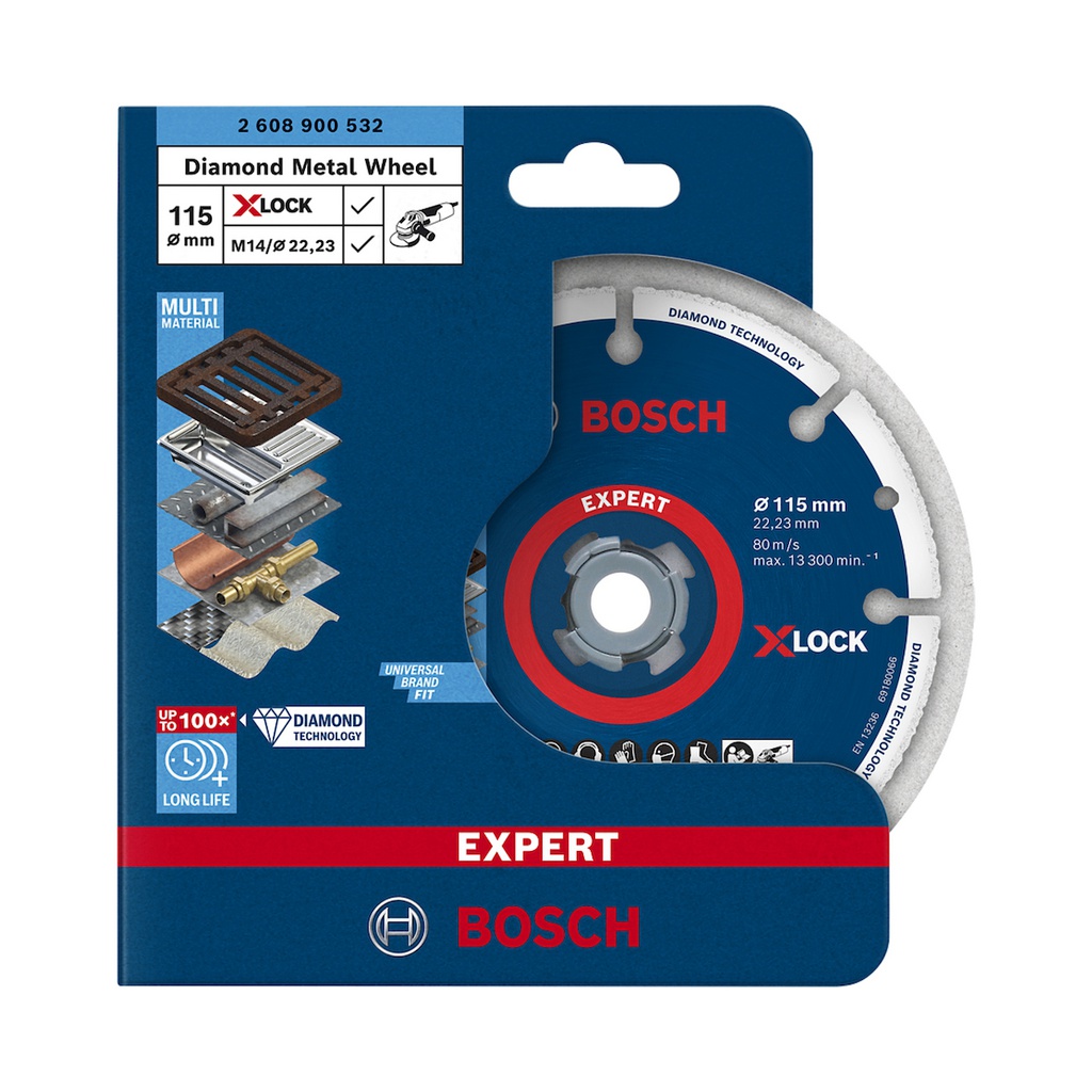 Disco de diamante 4 1/2&quot; Corte metal BOSCH / DIAMANTADO / XLOCK / EXPERT / BOSCH-TABLA-7