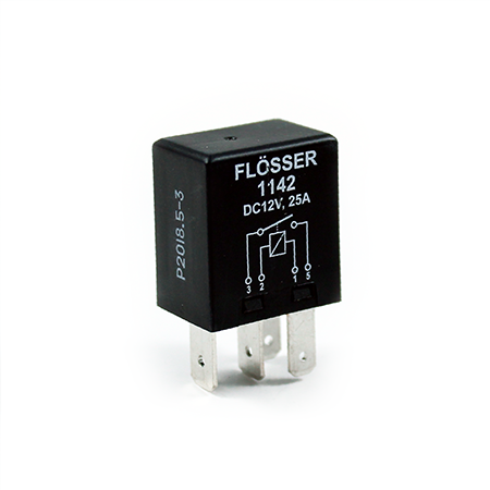 Relay Micro FLOSSER 12V / 25 Amp 4 Terminales / BOSCH-PISO-1