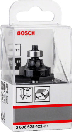 Fresa Router Redondear Canto 1/4" x 1/4" / BOSCH-