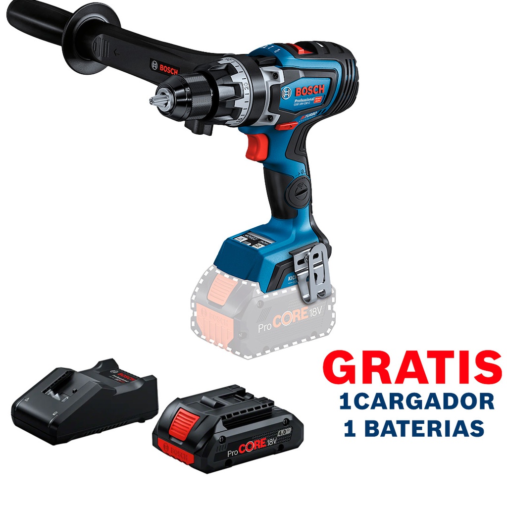 Taladro inalambrico 18V BOSCH GSB 18V-150 C / BITURBO / BARETOOL / GRATIS 1-BATERIA + 1-CARGADOR / BOSCH-7-E-5-H
