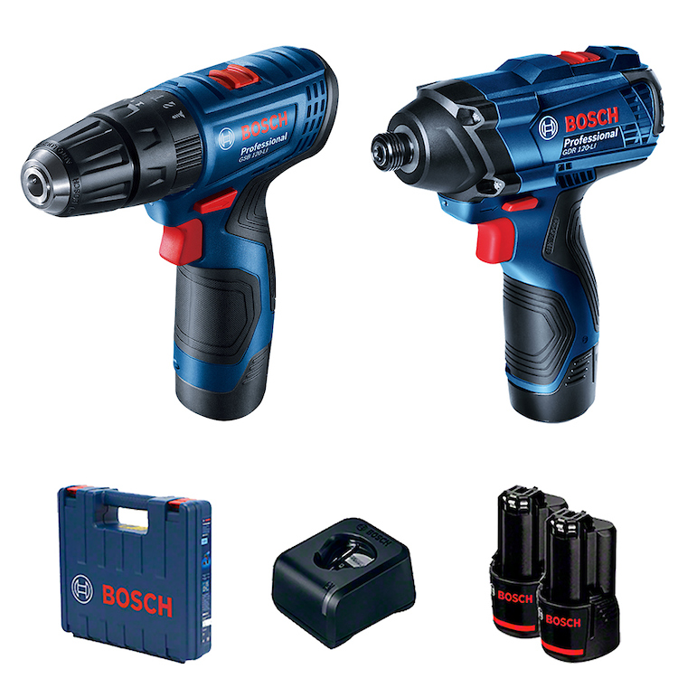 Combo Taladro GSB 120-LI GDR 120-LI / 2 Bateria 1 Cargador / BOSCH-6-E-3