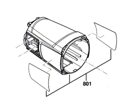 Carcasa de Motor Amoladora GWS 28-230 Brasileña / BOSCH-