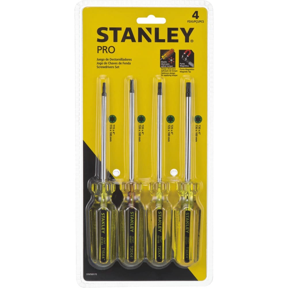 Desarmadores KIT STANLEY de 4 PZAS / TORX 15-20-25-30 / DEWALT-TABLA-3