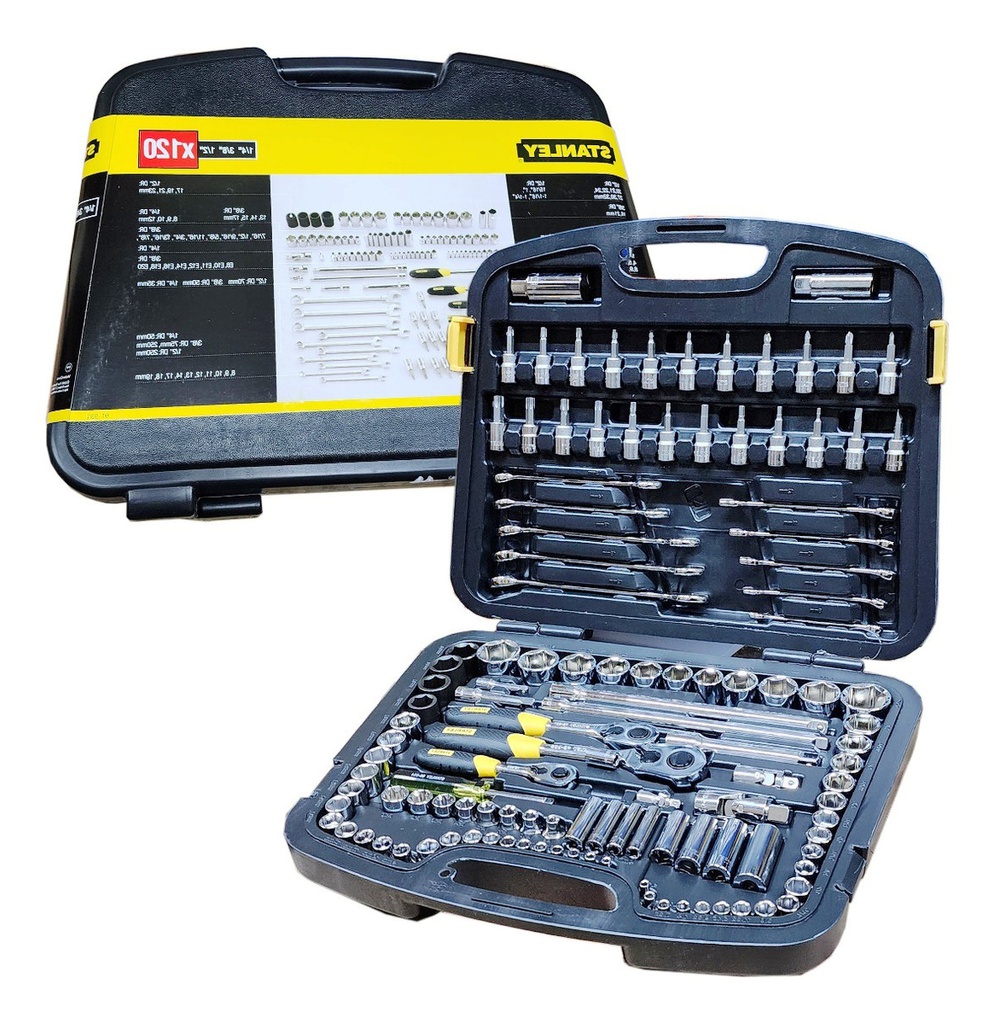 Juego / Dados / Cubos de Mecanico / 120 Piezas Racing 91-931 / STANLEY / DEWALT-2-E-3-C